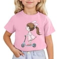 thumbnail image 1 of Chandails pour Filles Mignons Imprimés T-Shirts à Manches Courtes pour Filles Vêtements d'Été pour Petite Fille Col Rond Vêtements pour Filles Tenue Fille 6T, 1 of 4