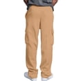 thumbnail image 3 of Dweltoz Men's Cargo Pants Baggy Loose Fit Trousers Straight Leg Casual Pants Elastic Waist Multi-Pocket Utility Pants,Beige 5XL, 3 of 3