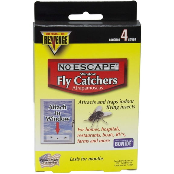 Revenge Window Fly Catchers - 1 Box 4 Strips