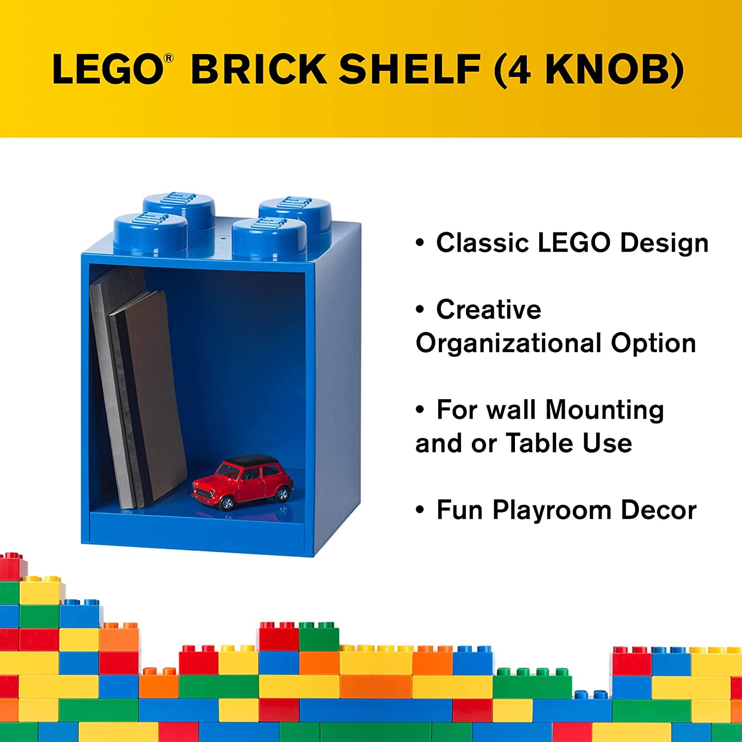 LEGO Storage Products: 41141731 4-Stud Brick Shelf Blue