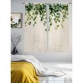 thumbnail image 3 of Retro Green Leaves Sheer Curtains 72 Inch Length 2 Panels Set, Spring Pastoral Botanical Plant Vines Voile Window Treatment Rod Pocket Curtains Sheers Drapes for Bedroom/Living Room/Kitchen 52"x72"x2, 3 of 7
