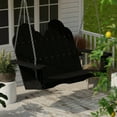 thumbnail image 3 of Wildridge Classic Adirondack Porch Swing, Black - Outdoor Weather Resistant Recycled Plastic Furniture for Patio, 3 of 4