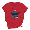 thumbnail image 4 of Mifsaly 4Th Of July Shirts Women Crewneck Short Sleeve Tops Summer Casual Patriotic Star Graphic Cotton T Shirts Vintage Style Breathable Independence Day Tees M, 4 of 6