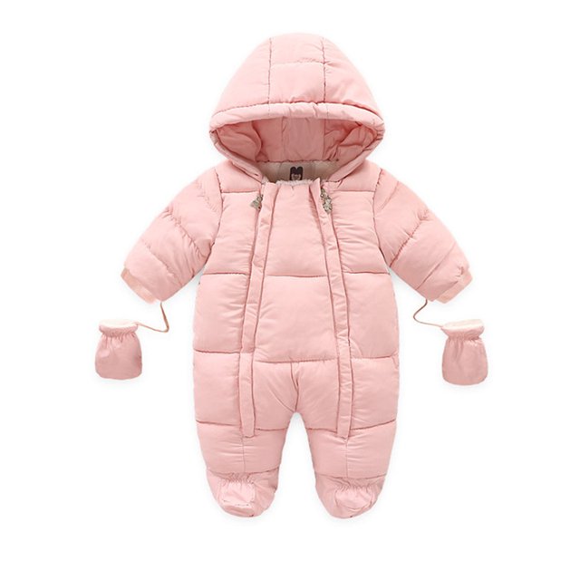 Kayotuas Infant Baby Boys Girls Winter Snowsuit Romper Hooded Footie