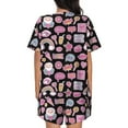 thumbnail image 6 of Fuzoiu Elements Print Women's Short-Sleeved Pajama Set,Lounge Sleepwear Set,Womens Pajama Sets 2 Piece,Button-Up Top and Shorts with Pockets-4X-Large, 6 of 7