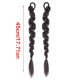 thumbnail image 3 of Long Twist Braided Ponytail Wigs Hairpiece Hair Tie Heat Resistant Fibre Hair Extension For Women Girl Everyday Wear Natural black, 3 of 4