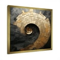 thumbnail image 3 of Designart "Stylish Black & Gold Pottery Circles" Abstract Spirals Picture Framed Wall Decor, 3 of 5