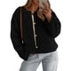 thumbnail image 1 of Abrigo PRETTYGARDEN 2025 de piel sintética corta con botones negro M, 1 of 8