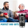 thumbnail image 4 of Fathers Day Dad Gifts from Daughter Son Wife Kids, 20oz Tumbler Coffee Travel Cup with Straws Lids - Father''s Birthday Christmas Presents Idea for New Dad Bonus Dad Stepdad PaPa Father in Law Husband, 4 of 5