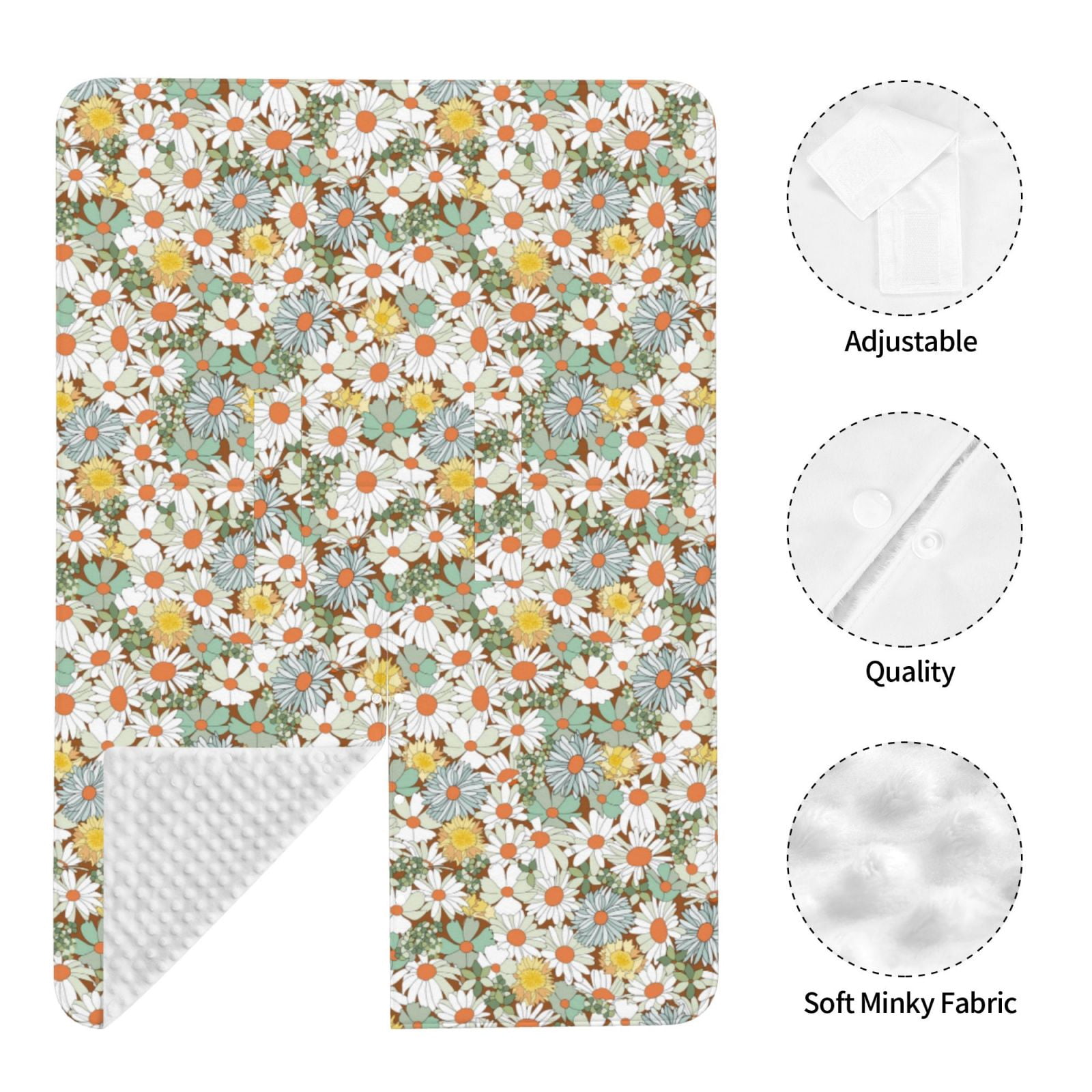 Naloa Daisy Baby Car Seat Cover, Breathable Baby Carrier Cover, Multiuse Baby Carrier Cover & Nursing Breastfeeding Cover