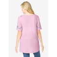 thumbnail image 2 of Woman Within Plus Size Embroidered Split-Neck Tunic, 2 of 6