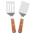 thumbnail image 5 of Hemoton 4 Pcs Stainless Steel Steak Spatula Slotted Spatula Frying Spatula Cooking Spatula Wooden Handle Spatula, 5 of 8