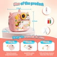 thumbnail image 6 of PayUSD Kids Camera Selfie Video Instant Print Birthday Gifts for Christmas Girls Boys Age 3-12 1080P Digital Photos Portable Toddler Toys for 4 5 6 7 8 9 10 Year Old with 32GB SD Card Pink Unicorn, 6 of 7
