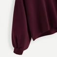 thumbnail image 5 of Sweat Shirts For Womens Women's Solid Sweatshirt Fashion Women Solid Casual Drop Shoulder Lantern Sleeve Sweatshirt Pullover Tops, 5 of 6