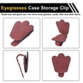 thumbnail image 6 of Unique Bargains Car Sunglasses Clip Magnetic Eyeglasses Holder Clip Suede Red 2.95"x2.36" 1 Pcs, 6 of 7