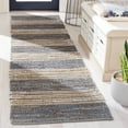 thumbnail image 2 of SAFAVIEH Vintage Leather Henley Striped Runner Rug, Grey/Natural, 2'3" x 9', 2 of 8