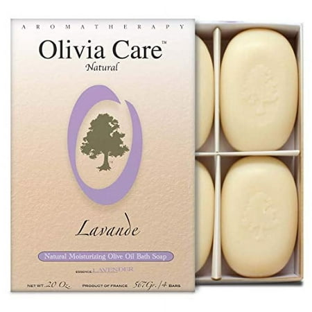 Olivia Care Hard Top Gift Box of 4 Soaps 20 Boxes Lavender 20 Ounce