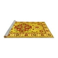 thumbnail image 2 of Ahgly Company Machine Washable Indoor Round Persian Yellow Traditional Area Rugs, 8' Round, 2 of 4