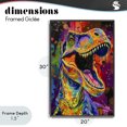 thumbnail image 4 of Stupell Industries Bohemian Paint Splatter Urban T-Rex Black Framed Giclee Art, 20 x 30, by Creative Studio, 4 of 8