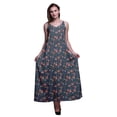 thumbnail image 1 of Bimba Robe Longue Décontractée en Rayonne Florale pour Femmes Bretelles Spaghetti Maxi Robe d'Été-grande, 1 of 4