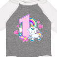thumbnail image 4 of Inktastic I Am 1 Year Old with Unicorn and Hearts Girls Long Sleeve Baby Bodysuit, 4 of 5