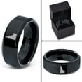 thumbnail image 4 of Tungsten Idaho The Gem State Band Ring 8mm Men Women Comfort Fit Black Beveled Edge Polished, 4 of 4