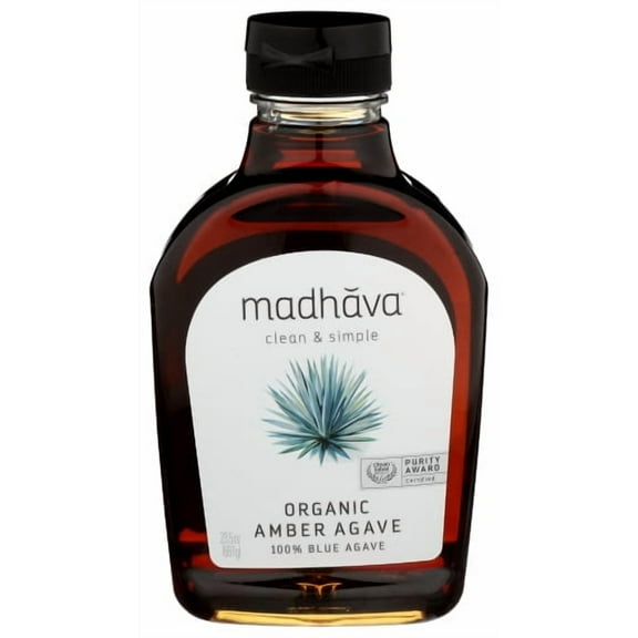 Pack of 6 Madhava Amber Organic Agave Nectar 23.5 oz