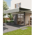thumbnail image 2 of 13 ft x10 ft Retractable Awnings for Patio, Manual Patio Awning for Outside with Sturdy Aluminum Frame, Fade and Tear Resistant Fabric, Crank Handle, for Patio, Deck, Garden, Grey, 2 of 7