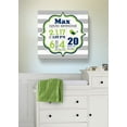 thumbnail image 4 of Personalized Canvas Birth Announcement Nursery Decor Gift, Lovebird Design, Custom Name, Date, Weight & Length, Unique Boys & Girls Baby Shower Wall Art Presents, Color Gray # 1 , Size - 10x10, 4 of 5