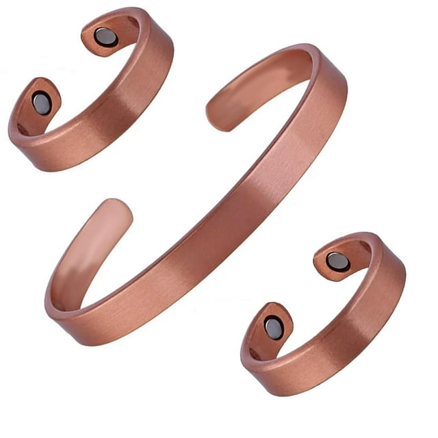 Pulseras de Cobre VitalBracelet 1 Pza 15-17cm 8mm 5mm Cobre Color: Cobre.