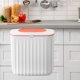 thumbnail image 4 of Contenedor de para pequeña sala de cocina, contenedor de desechos con tapa, contenedor de colgante, contenedor de contenedor de naranja BLESIY latas de basura, 4 of 7