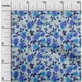 thumbnail image 2 of oneOone Rayon Medium Blue Fabric Floral Craft Projects Decor Fabric Printed By The Yard 56 Inch Wide, 2 of 4