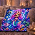 thumbnail image 6 of Magical Mermaid Ocean Adventure Underwater Fantasy, Cozy Friendship Quote Scene, Warm Flannel Blanket for Living Room and Reading Nook, Art Lovers Friendship Gift, Fantasy Home Decor, 6 of 9