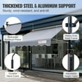 thumbnail image 3 of 78" Manual Retractable Patio Awning - Adjustable Sunshade with Privacy Curtain - UV80+ Protection - No-Drill Installation for Doors, Windows, Balconies, 3 of 7