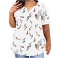 thumbnail image 1 of Camisetas Casuales de las Mujeres de Cuello Redondo Impreso de Manga Corta, Suelto para Uso Diario, Fiesta Y Verano, 1 of 4