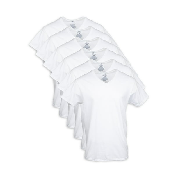 GEORGE - George Men's V-Neck T-shirts, 6-Pack - Walmart.com - Walmart.com