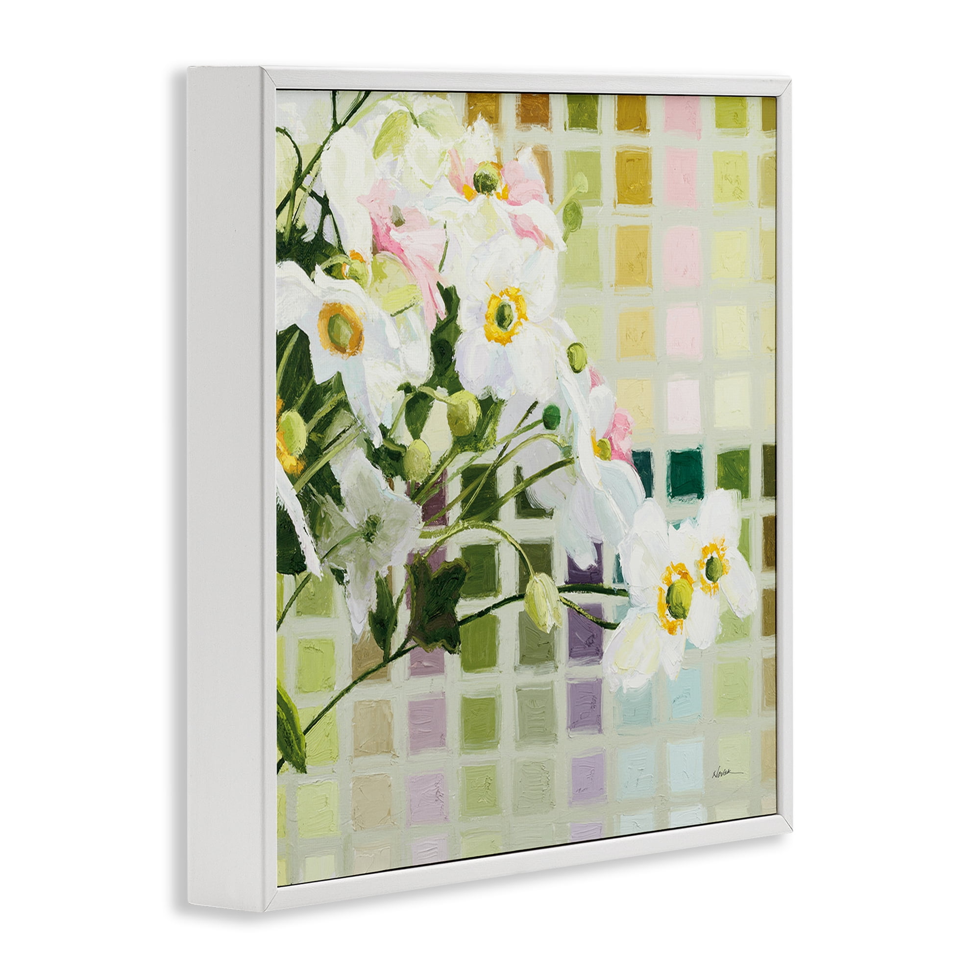 Stupell Industries Color Chart Daffodils White Framed Giclee Art, design by Shirley Novak