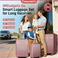 thumbnail image 2 of IMGadgets Go Luggage Ensemble 3 Pcs (Or) / Léger et Résistant en Polycarbonate ABS / 4 Roues Doubles Pivotantes à 360° / Cadenas Homologué TSA / 3 Étiquettes GPS Intelligentes / Design Spacieux / Poignée Rétractable en Fer, 2 of 9