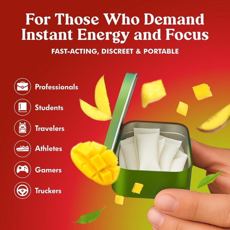 Zennies Caffeine Nootropic Pouches with Alpha GPC,L-Tyrosine & L