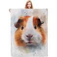 thumbnail image 2 of Guinea Pig Blanket Gifts for Women Kids Adults Soft Warm Lightweight Cozy Cute Animal Theme Throw Blankets for Bed Living Room Sofa Travel Home Decor 80"x60", 2 of 6
