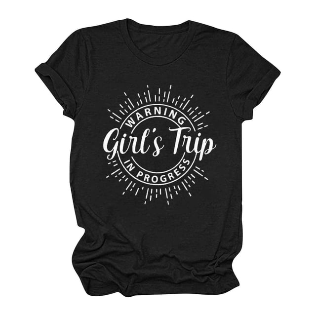 jovatis Hauts d'Été Tendance Mode pour Femmes Hauts Imprimés Manches Courtes Blouse Ample Drôle T-Shirt à Col Rond Hauts