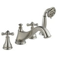 thumbnail image 7 of Delta Cassidy Roman Tub Trim with Hand Shower - Low Arc Spout - Less Handles, Stainless, 7 of 7
