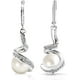 thumbnail image 1 of Boucles D'oreilles Pendantes,perle De Culture Grise Et Blanche, 18k Argent Or Plaqu,longues Perces Pour Femme Fille Cadeau, 1 of 5