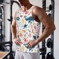 thumbnail image 5 of KLL Sea Life 1 Print Men's Muscle Gym Workout Stringer Tank Tops Bodybuilding Fitness T-Shirts Tank Tops Men-4X-Large, 5 of 7
