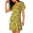 thumbnail image 2 of Logiee Corn Print Nightgowns for Women,Soft Short-Sleeved Lightweight Sleepwear, Loose Sleepshirts, 2 of 6