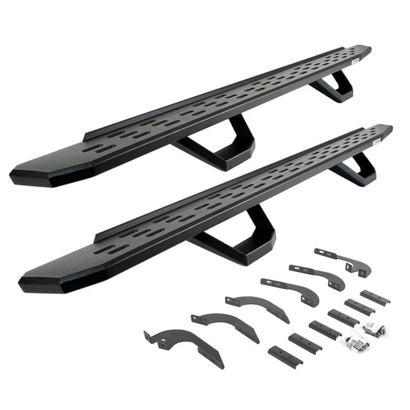 Go Rhino 6964328020PC RB30 Running Boards W/Mounting Brackets, 2 Pairs Drop Steps Kit -Double Cab Only For Toyota 24 Tacoma