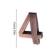 thumbnail image 5 of Inteprter Números de casa Hogar Delicado Pequeño Número de puerta Galvanoplastia Marca de puerta Accesorios de marcado de puerta Número 9 Decoración del hogar Número 4 Inteprter HA059681-05, 5 of 6