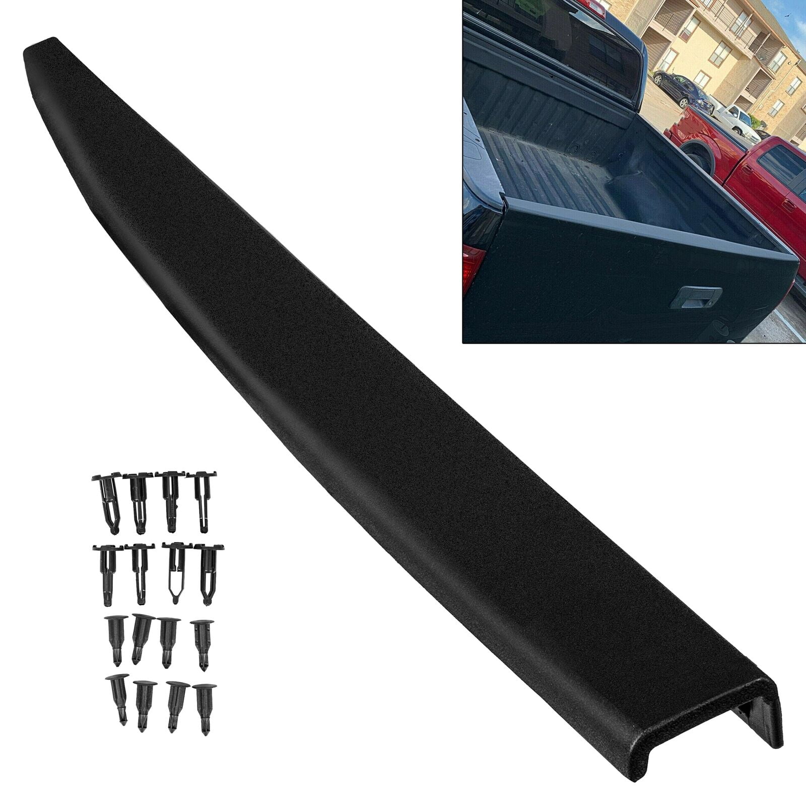 Make Auto Parts Manufacturing Top Protector Tailgate Molding Plastic Black For Toyota Tundra 2007 2008 2009 2010 2011 2012 2013 TO1904101 