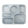 thumbnail image 6 of Restaurantware-Futura 50.7 Ounce Meal Prep Containers With Lids, 100 Tamper-Evident To Go Containers - Microwavable, Disposable, Silver Plastic Food Containers With Lids, For Take Out or Lunches, 6 of 11