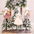 thumbnail image 6 of Lssam Soft Angel Christmas Ornaments - Cute Baby Doll with Furry Hat & Cloth for Little Girls, Pink White Grey Tree Decor, Handmade Holiday Party Decorations, 6 of 8